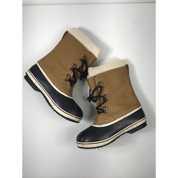 Sorel Men's Caribou Winter Snow Boots Waterproof Brown US 6 EU38 Faux Fur Lining - Picture 4 of 10